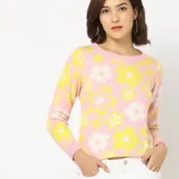 rio Floral Knit Crew-Neck Pullover-picture-34