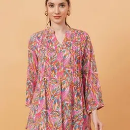 9 impression Women Leaf Print Regular Fit Top-picture-23