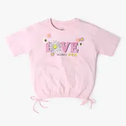 rio girls Girls Typographic Print Relaxed Fit Round-Neck T-Shirt-picture-46