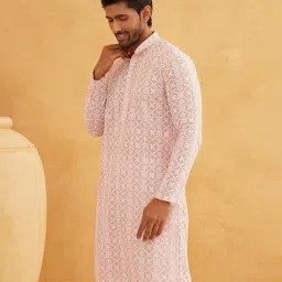 sojanya Men Long Kurta with Mandarin Collar image 1