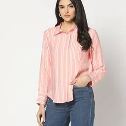 dnmx Women Striped Relaxed Fit Shirt-picture-15