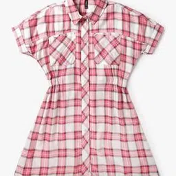 rio girls Girls Checked Shirt Dress with Insert Pockets-picture-12