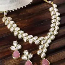 karatcart Women Gold-Plated Kundan-Studded Necklace & Earrings Set-picture-48