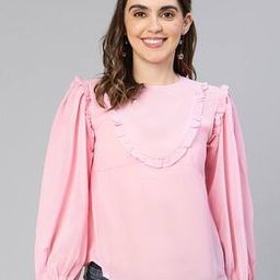 oxolloxo Women Relaxed Fit Top with Ruffles-picture-22