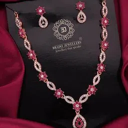 brado jewellery Women Rose Gold-Plated Necklace & Earrings Set -picture-42