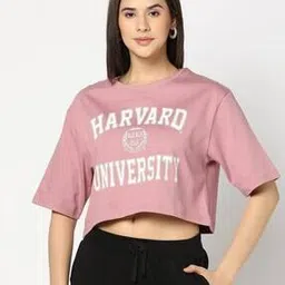 Women Printed Regular Fit Crop Top-image-11