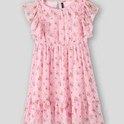 Girls GGT Floral Print Fit & Flare Dress-image-47