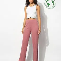 proearth by azorte Women Ribbed Straight Track Pants-picture-34