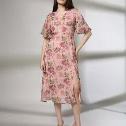 fig Women Floral Print A-Line Dress-picture-22