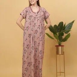 sweet dreams Women Floral Print Nightgown-picture-29