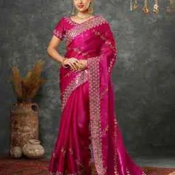 svaraa Women Embroidered Saree with Contrast Border-picture-30