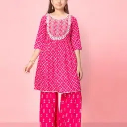 aarika girls ethnic Embroidered Kurta with Sharara Set-picture-19