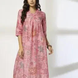 avaasa mix n' match Women Floral Print A-Line Kurta-picture-26