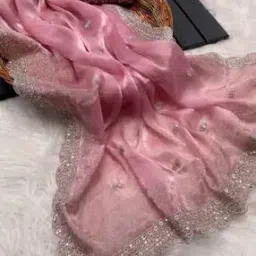 svaraa Women Embellished Saree with Scalloped Border-picture-48