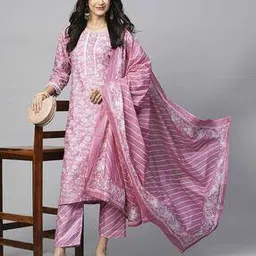 kiana house of fashion Women Floral Print Straight Kurta Suit Set-picture-11