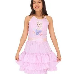 cutecumber Frozen Print Tiered Dress-picture-20