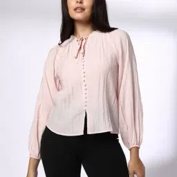fig Women Relaxed Fit Top with Balloon Sleeves image 1