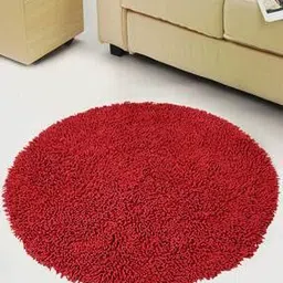 saral home Shaggy Round Anti Skid Bathmat-picture-34