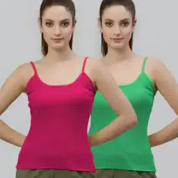 Pack of 2 Sleeveless Camisole with Adjustable Straps-image-79