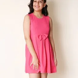 lilpicks Fit & Flare Dress with Bow Applique-picture-44