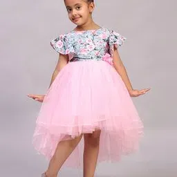 toy balloon kids Girls Floral Print Fit & Flare Dress-picture-46