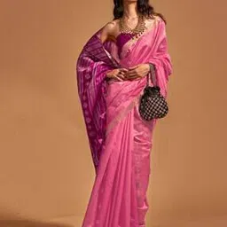 ri-wah Women Floral Pattern Saree with Contrast Border-picture-24