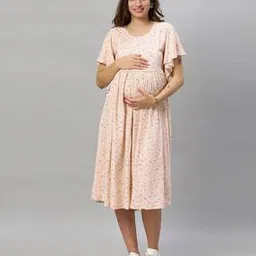 mamma's maternity Women Printed Fit & Flare Dress-picture-27