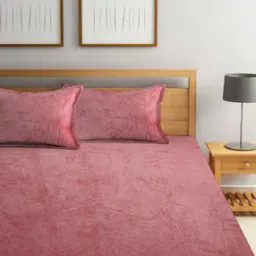 klotthe 300 TC Woolen Double Bedsheet with 2 Pillow Covers-picture-33