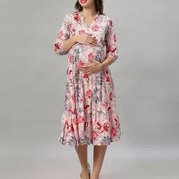 mamma's maternity Women Fit and Flare Maternity Dress-picture-44