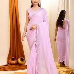 svaraa Women Embroidered Saree with Scalloped Border-picture-28