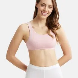 jockey 1582 Super Combed Cotton Elastane Stretch Slip-On Crop Top with Stay Fresh Treatment-picture-23
