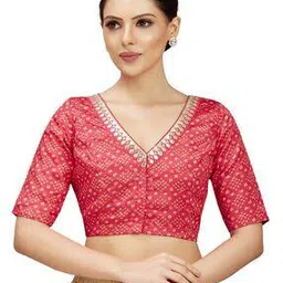 studio shringaar Women Bandhani Print Front-Open Blouse-picture-24