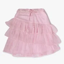 point cove Striped Tiered Skirt with Elasticated Waist-picture-52