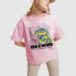 bewakoof Women's Sea u Never Graphic Printed Oversized T-shirt-picture-17