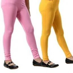indiweaves Girls Pack of 2 Leggings with Elasticated Waistband-picture-44
