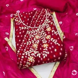 Women Embroidery Unstitched Dress Material-image-56
