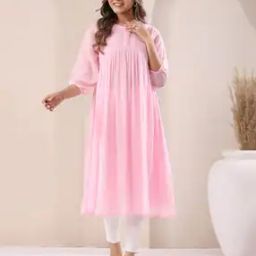 janasya Women Chiffon Straight Kurta-picture-14