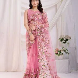 vivera Women Embroidered Saree with Contrast Border-picture-34