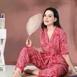 Paisley Print Nightwear Set-image-6