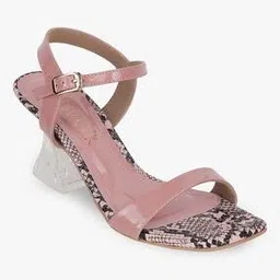 catwalk Women Reptilian Pattern Sculpture Heels-picture-15