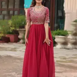 wedani Women Embroidery Gown Dress-picture-29