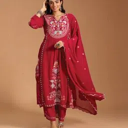 svaraa Women Embroidered Straight Kurta Set-picture-12
