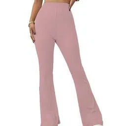 sugathari Ribbed Elasticated Waist Flared Pants-picture-32