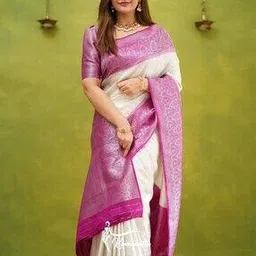 styleelite Women Woven Saree with Contrast Border-picture-24