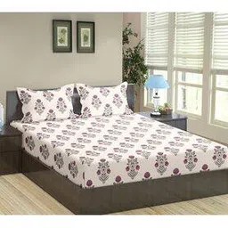 trance home linen 150 TC Printed King Size Bedsheet with Pillow Covers-picture-14