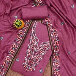 svaraa Women Embroidered Unstitched Dress Material-picture-50