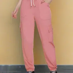 white moon Women Joggers with Insert Pockets image 1