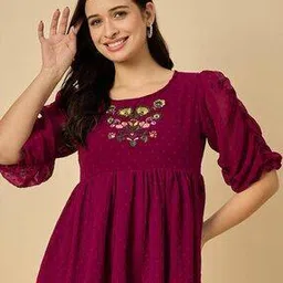 azira Women Embroidered Regular Fit Top-picture-15