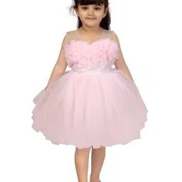 aarika girls ethnic Sleeveless Net Fit & Flare Dress-picture-13