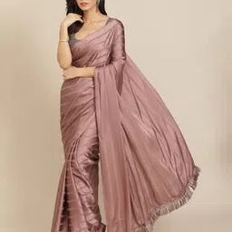 tikhi imli Striped Saree with Blouse Piece-picture-13